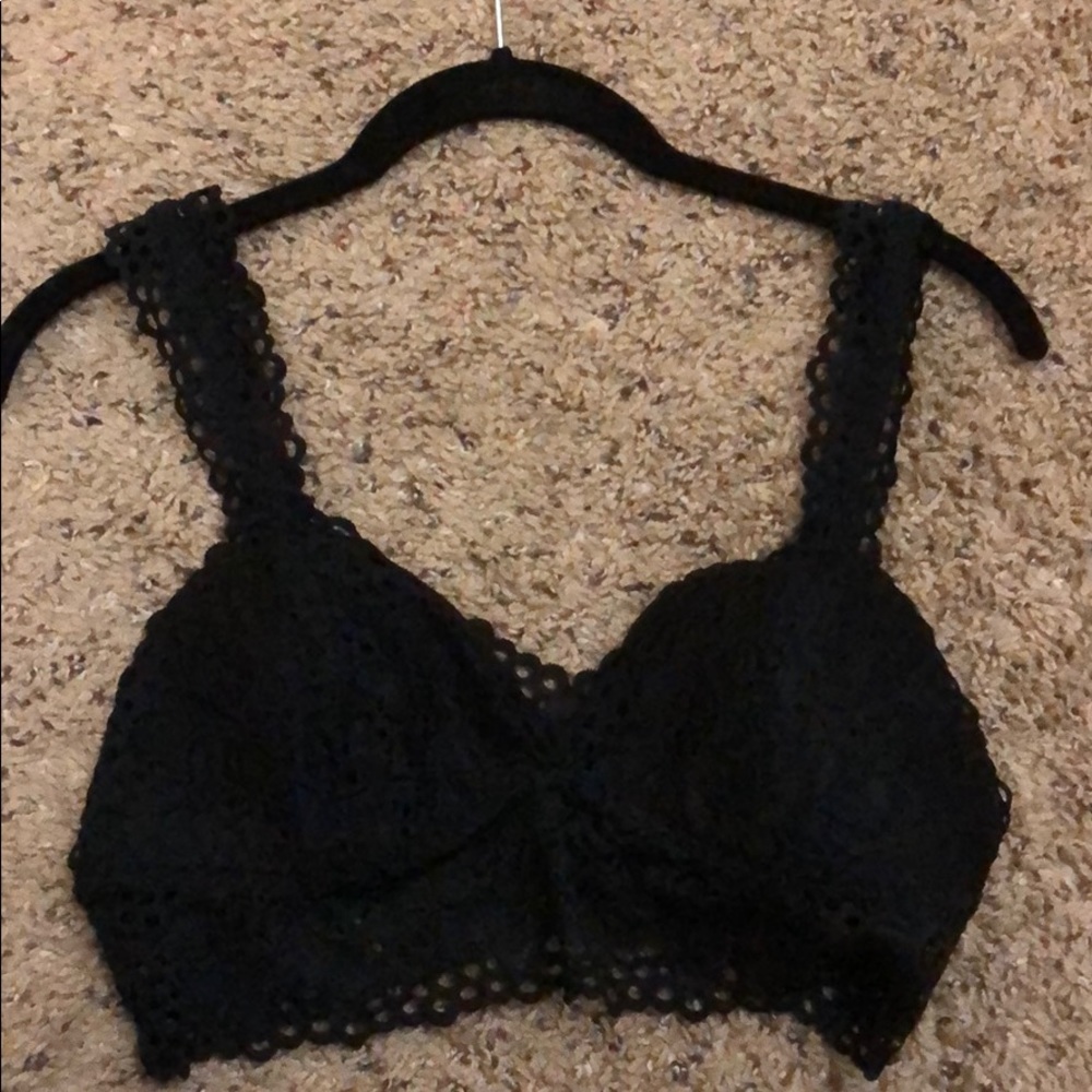 Black lace bralette